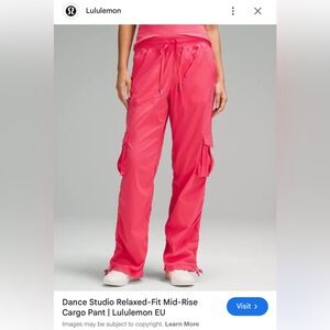 Lululemon dance studio relaxed fit mid rise pink Cargo Pants